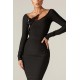 Shop Alieva Diana Bandage Dress (Black)