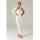 Shop Alieva Dariya Modern Jumpsuit (Off White)