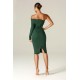 Shop Alieva Rita One Shoulder Dress (Emerald Green)