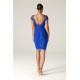 Shop Alieva Amare Bandage Dress (Royal Blue)