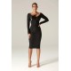 Shop Alieva Diana Bandage Dress (Black)