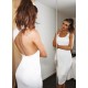 Shop Alieva Hali Bodycon Dress (White)